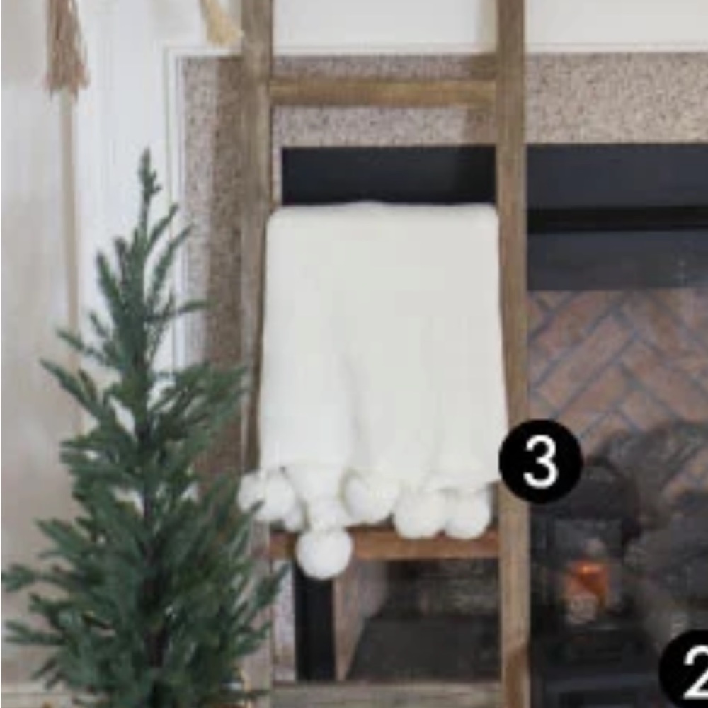 Decor Steals Pom Pom blanket throw